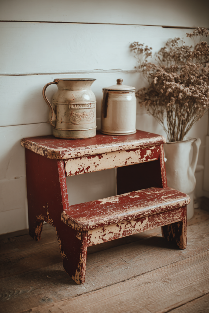DIY vintage step stool