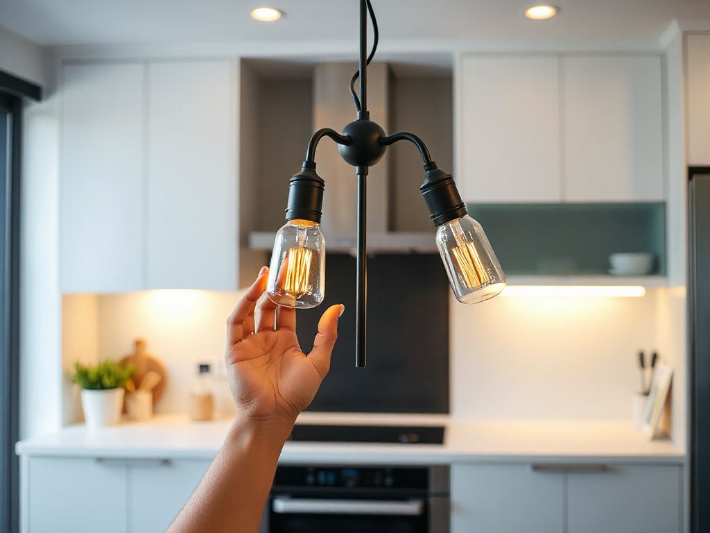 2 light chandelier - step by step