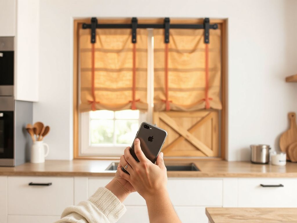 barn door window covering - step by step