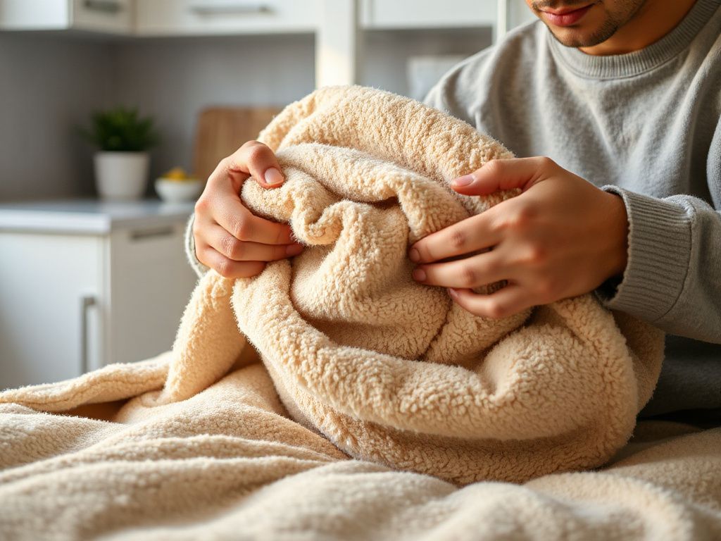 bedsure sherpa fleece throw blanket - step by step