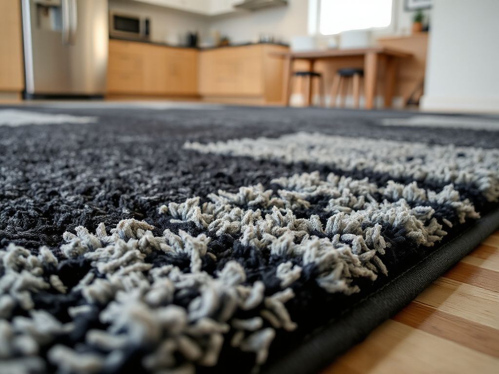 black and grey area rugs - detailed view