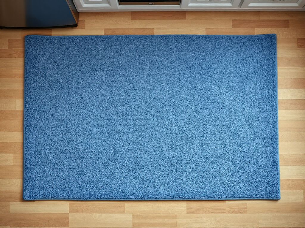 blue shag rug - step by step