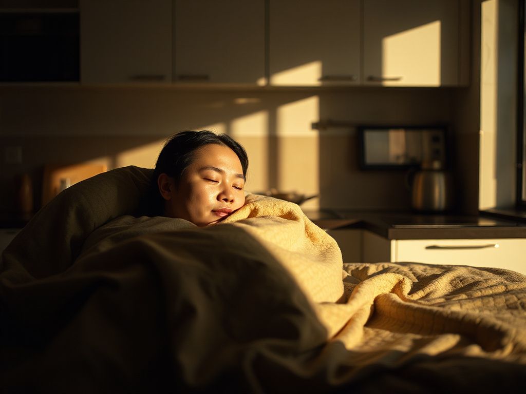 you sleep with  weighted blanket - detailed view