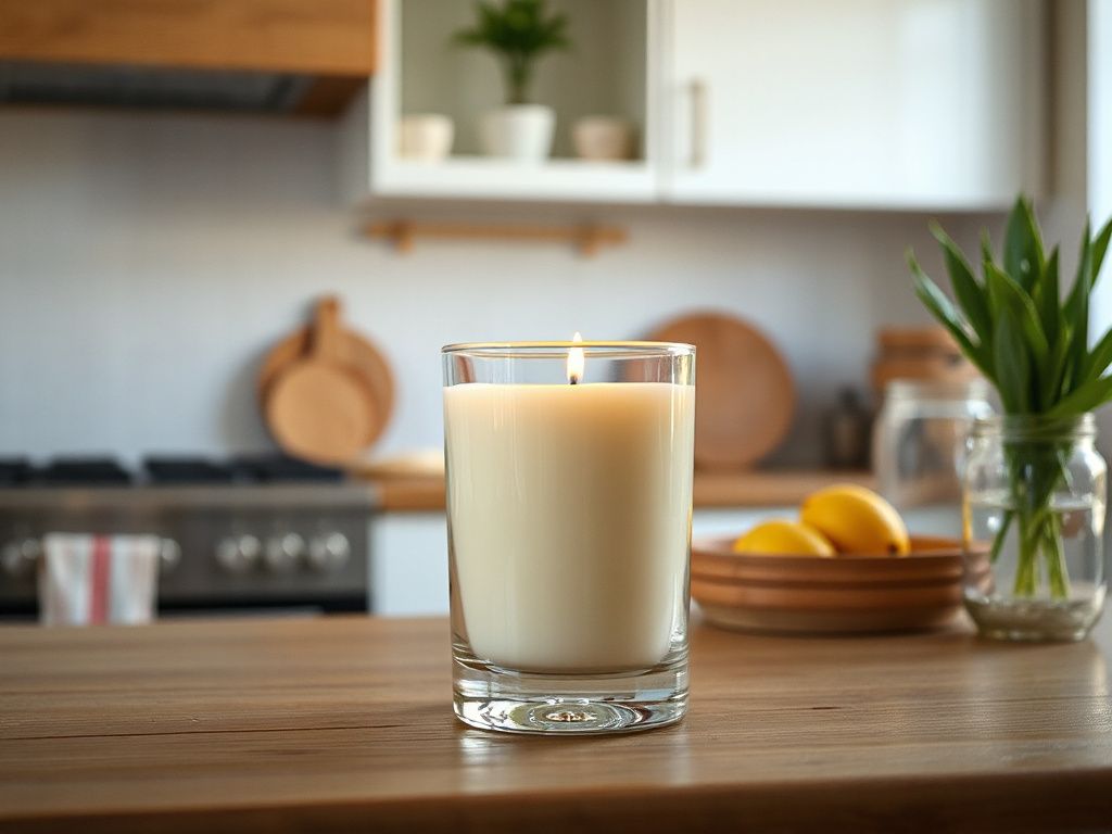 cylinder glass candle - step by step