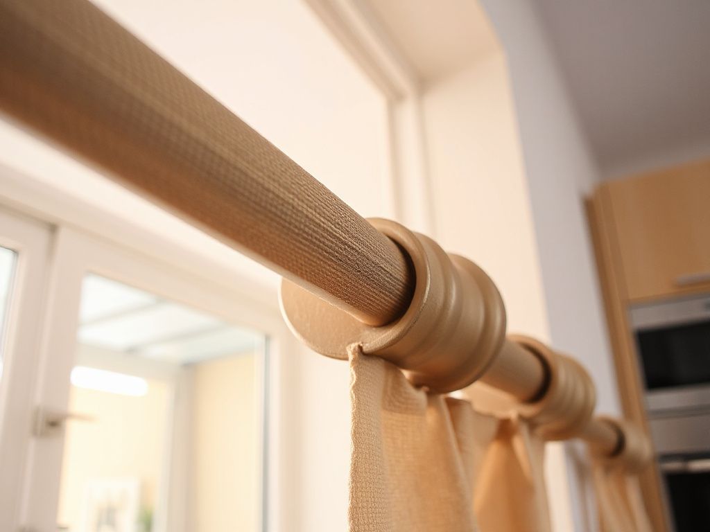 door curtain rod - detailed view