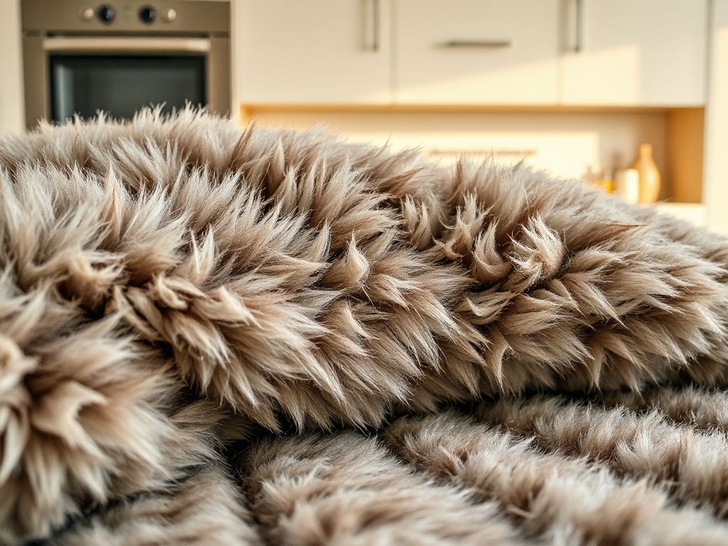 faux fur bedding - step by step