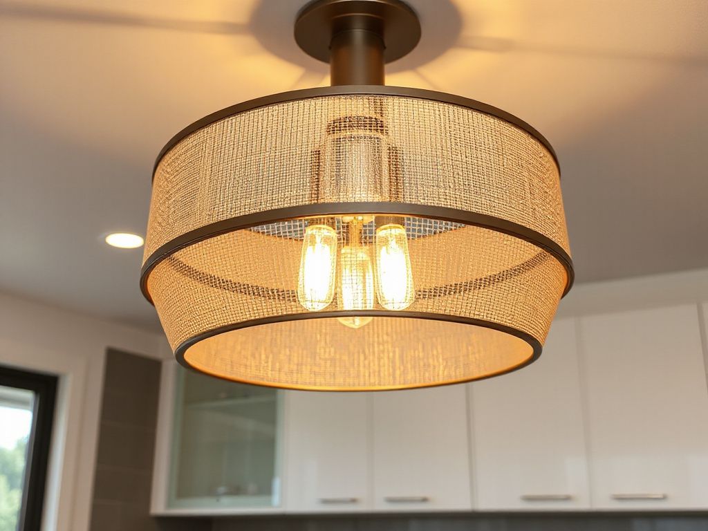 modern flush mount chandelier - step by step
