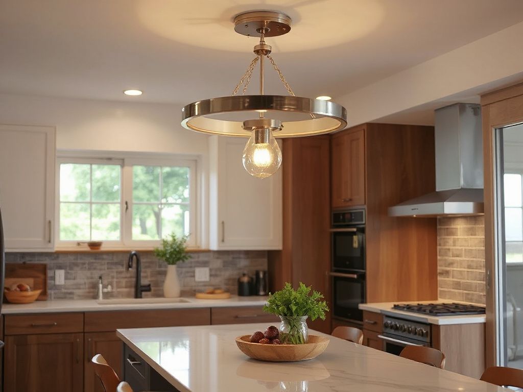 modern flush mount chandelier - detailed view