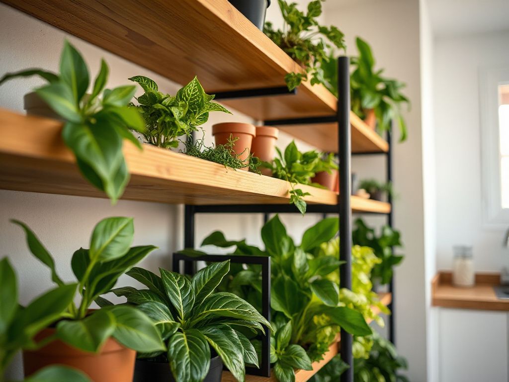 plant shelves - step by step