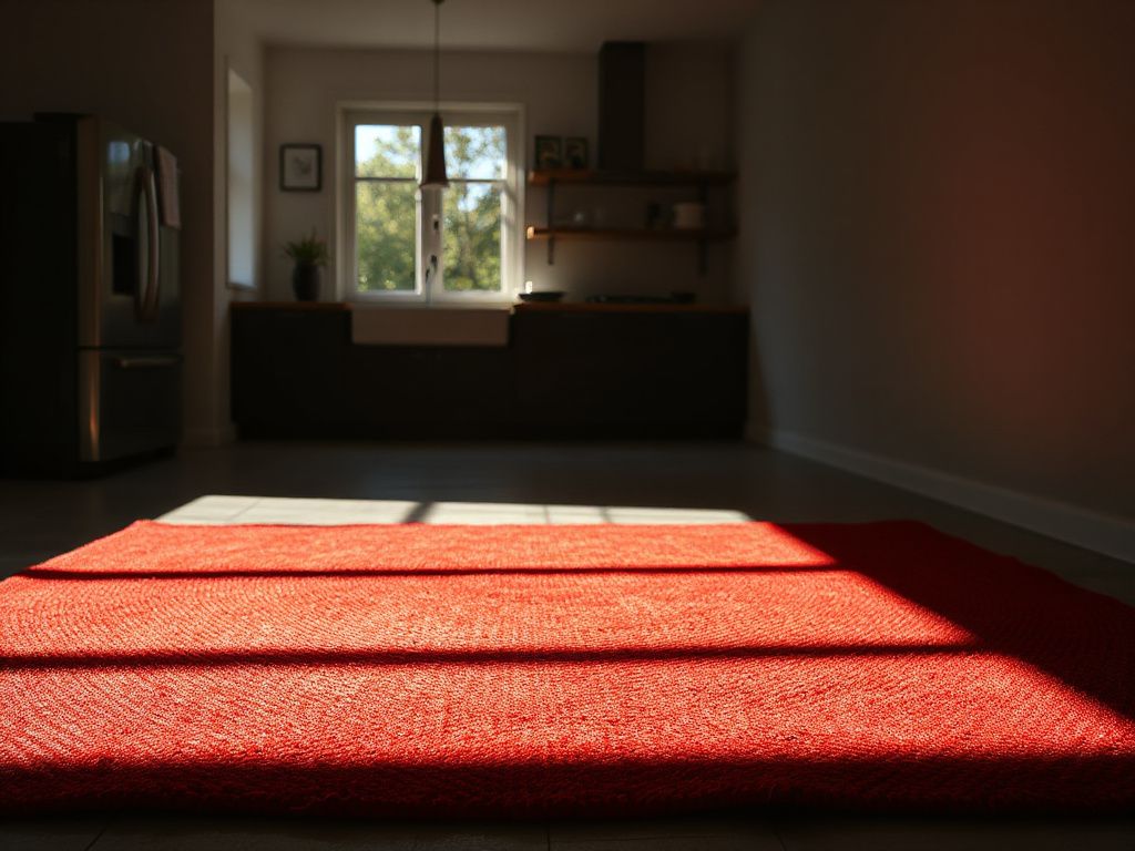 red jute rug - step by step