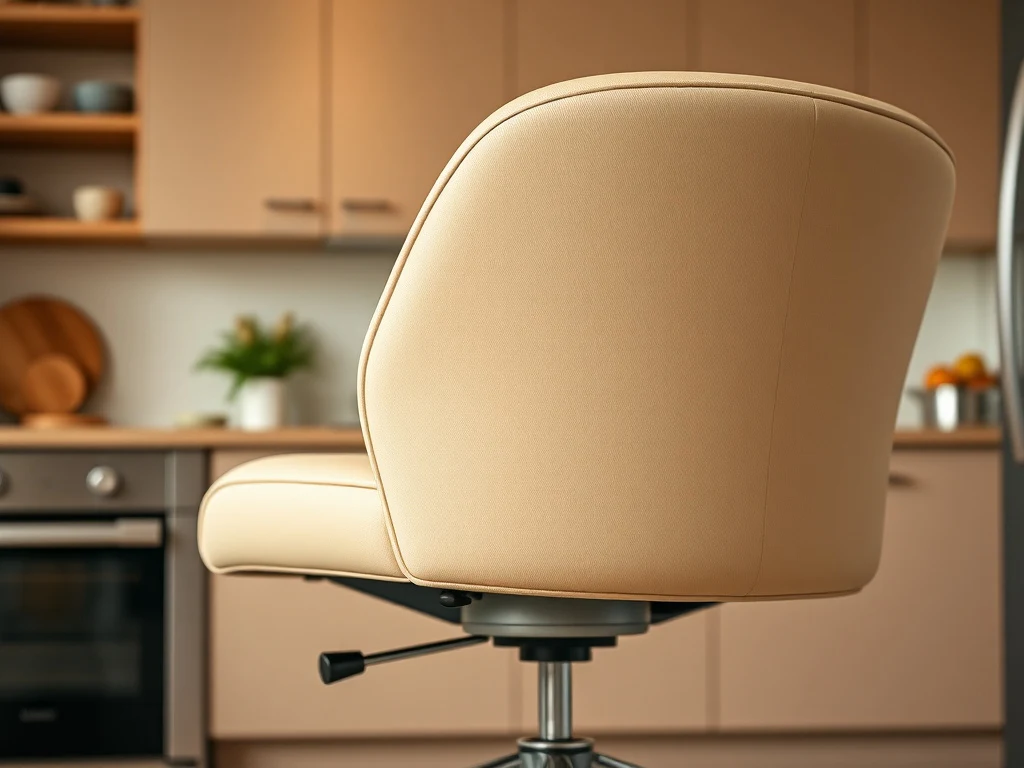 beige swivel chair - detailed view