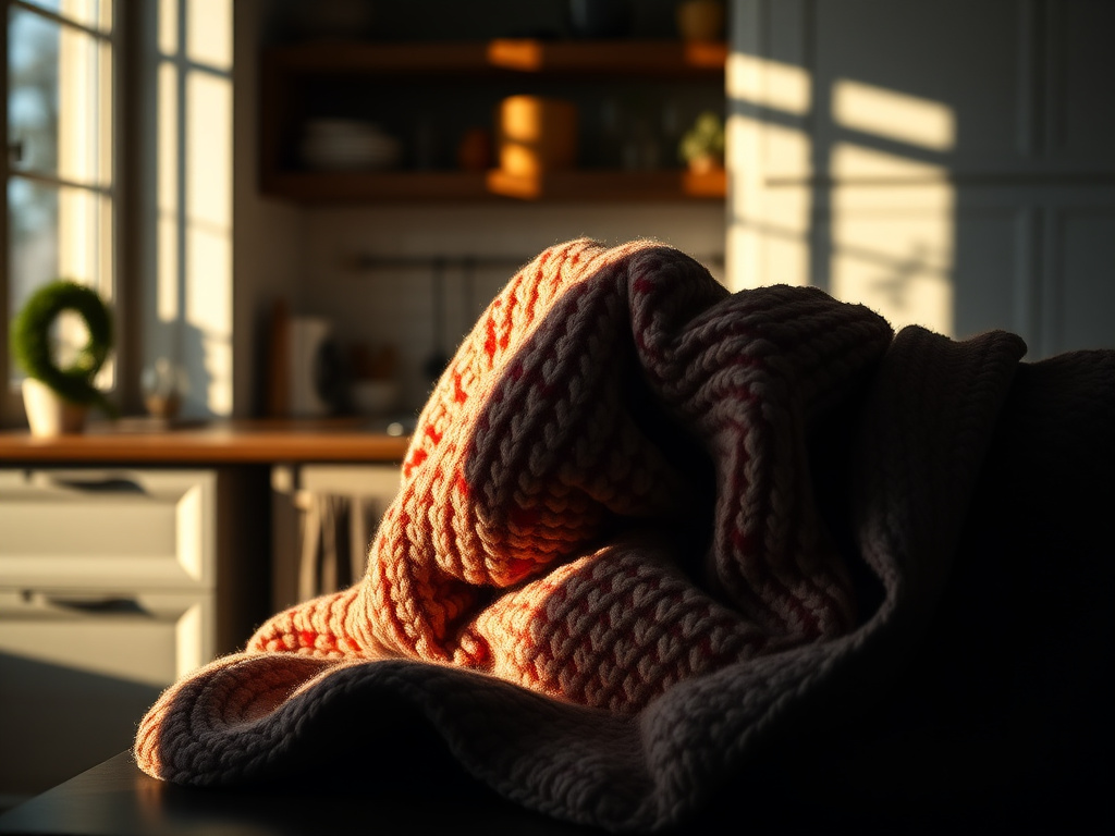 christmas chunky blanket - detailed view