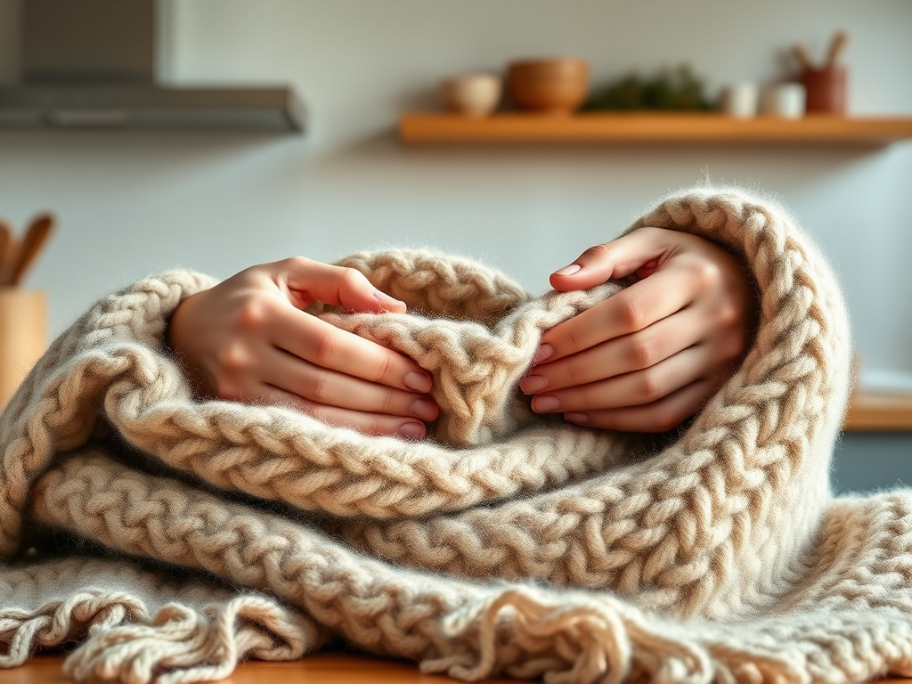 heavy wool blanket - detailed view