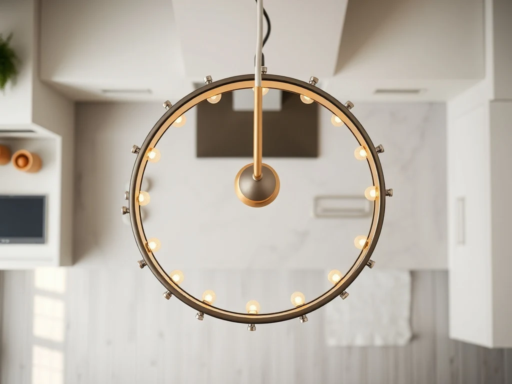 ring chandelier - detailed view