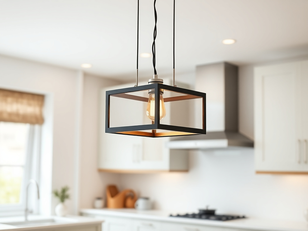 square pendant light - detailed view