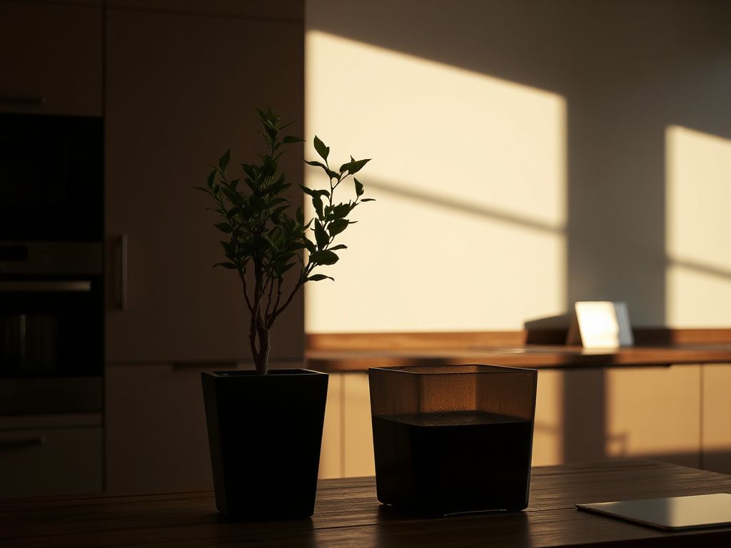 tall square planter - detailed view