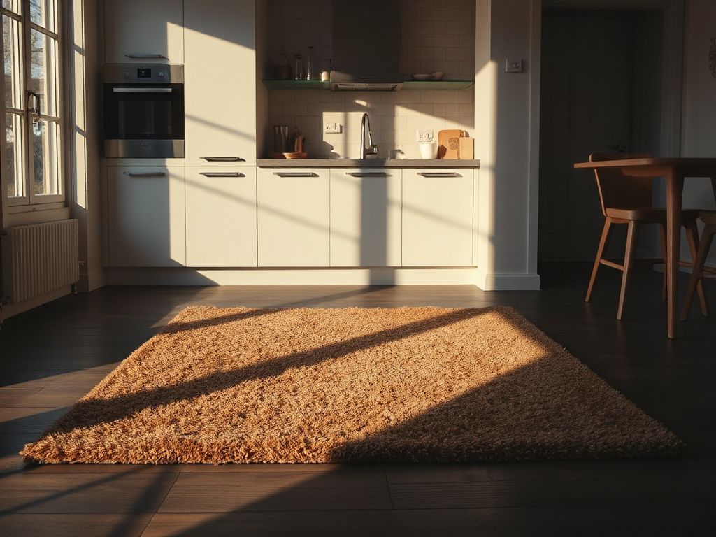 tan area rugs - detailed view