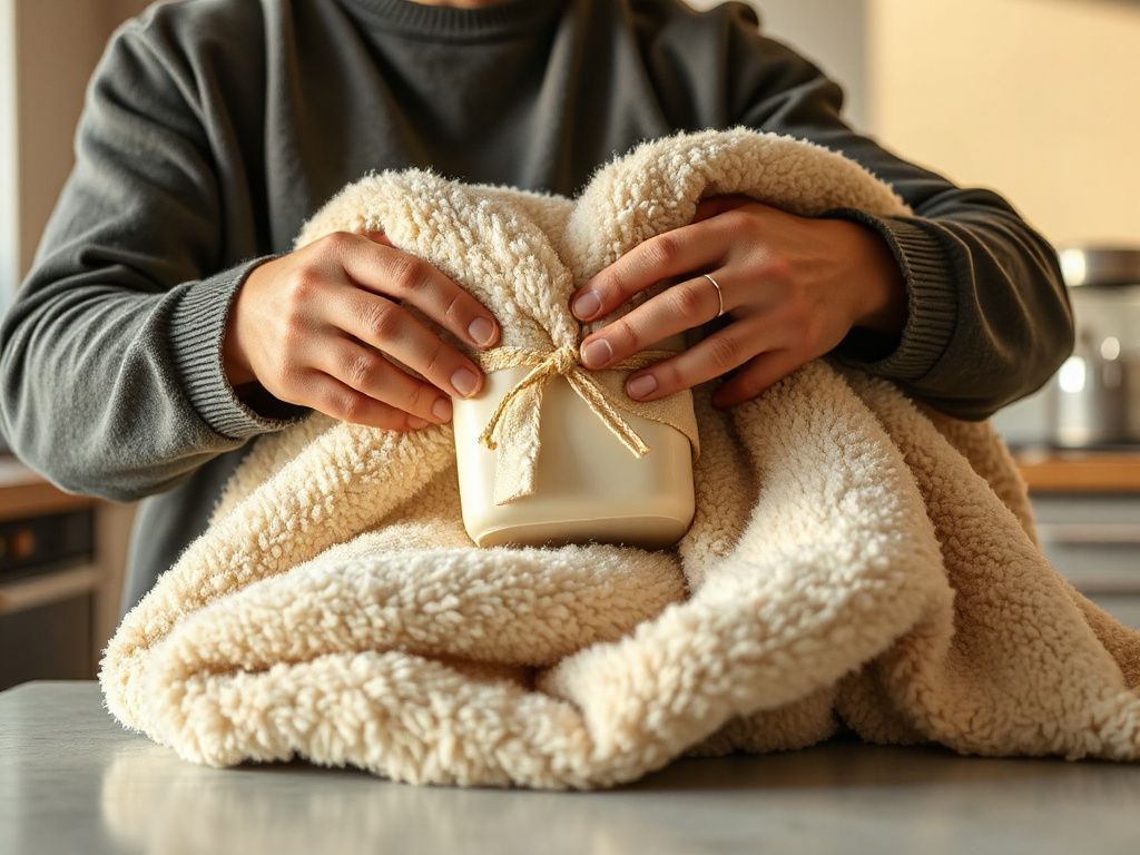 thick sherpa blanket - detailed view