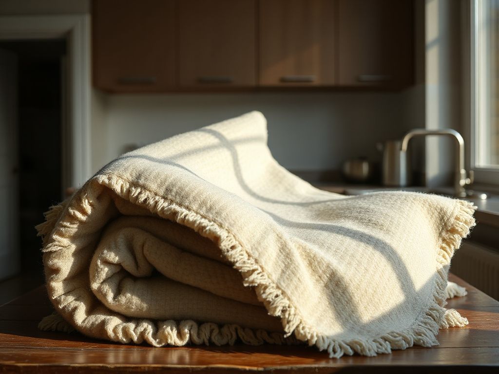 washable wool blanket - detailed view